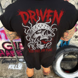DIE FUN ROAD RASH MENS MUSCLE SCOOP NECK BLACK TEE