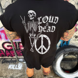 LOUD & DEAD ROAD RASH MENS MUSCLE SCOOP NECK BLACK TEE