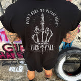 F*CK Y'ALL ROAD RASH MENS MUSCLE SCOOP NECK BLACK TEE