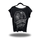 HAVE FUN ROAD RASH MENS MUSCLE SCOOP NECK BLACK TEE