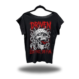 DIE FUN ROAD RASH MENS MUSCLE SCOOP NECK BLACK TEE