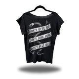 SELL OUT ROAD RASH RAW EDGE BLACK TEE