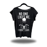 DON'T CARE ROAD RASH MENS MUSCLE SCOOP NECK BLACK TEE