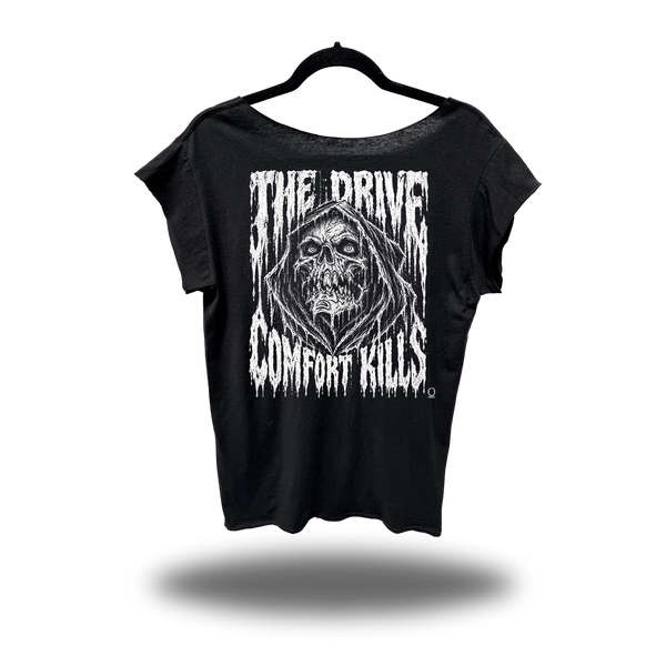 REAPER KILLS DISTRESSED MENS MUSCLE SCOOP NECK BLACK TEE