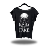 LONELY ROAD RASH MENS MUSCLE SCOOP NECK BLACK TEE