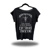 CUT EM OFF ROAD RASH MENS MUSCLE SCOOP NECK BLACK TEE
