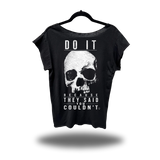 DO IT ROAD RASH MENS MUSCLE SCOOP NECK BLACK TEE