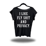FLY SHIT ROAD RASH MENS MUSCLE SCOOP NECK BLACK TEE