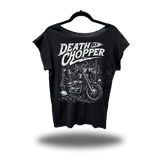 DEATH CHOPPER ROAD RASH MENS MUSCLE SCOOP NECK BLACK TEE