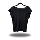F*CK OFF GUITAR ROAD RASH MENS MUSCLE SCOOP NECK BLACK TEE