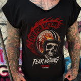 LIVE VICTORY ROAD RASH MENS MUSCLE SCOOP NECK BLACK TEE
