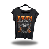 DRIVEN FURY ROAD RASH MENS MUSCLE SCOOP NECK BLACK TEE