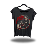 COMFORT REAPER ROAD RASH MENS MUSCLE SCOOP NECK BLACK TEE
