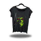 DEATH GLOW ROAD RASH MENS MUSCLE SCOOP NECK BLACK TEE
