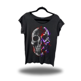 DIGITAL DECAY ROAD RASH MENS MUSCLE SCOOP NECK BLACK TEE