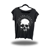STAY THE COURSE ROAD RASH MENS MUSCLE SCOOP NECK BLACK TEE