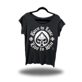 LIVE ROAD RASH MENS MUSCLE SCOOP NECK BLACK TEE