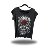 THORN SKULL ROAD RASH MENS MUSCLE SCOOP NECK BLACK TEE