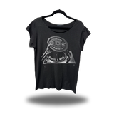 WEIGHTS & MUSIC ROAD RASH MENS MUSCLE SCOOP NECK BLACK TEE