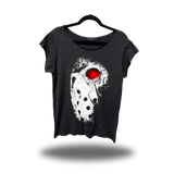 SILENT SLASHER ROAD RASH MENS MUSCLE SCOOP NECK BLACK TEE