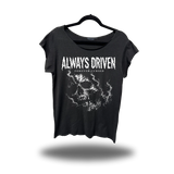 FOREVER CURSED ROAD RASH MENS MUSCLE SCOOP NECK BLACK TEE