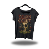 DRIVEN COUNT ROAD RASH MENS MUSCLE SCOOP NECK BLACK TEE