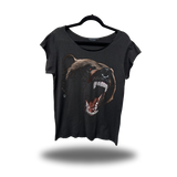 GRIZZLY GRILLZ 2.0 ROAD RASH MENS MUSCLE SCOOP NECK BLACK TEE
