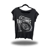 FAST TIMES ROAD RASH MENS MUSCLE SCOOP NECK BLACK TEE