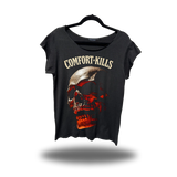 KILLS SKULL ROAD RASH MENS MUSCLE SCOOP NECK BLACK TEE