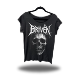 DRIVEN SKULL ROAD RASH MENS MUSCLE SCOOP NECK BLACK TEE