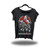 DRIVENBUSTERS ROAD RASH MENS MUSCLE SCOOP NECK BLACK TEE