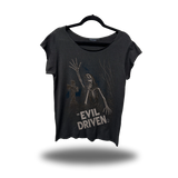 EVIL DRIVEN ROAD RASH MENS MUSCLE SCOOP NECK BLACK TEE