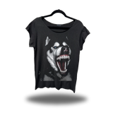 HUSKY GRILLZ ROAD RASH MENS MUSCLE SCOOP NECK BLACK TEE