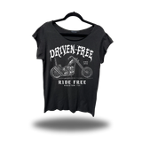 DRIVEN FREE ROAD RASH MENS MUSCLE SCOOP NECK BLACK TEE