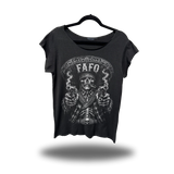 GRIM GUNSLINGER ROAD RASH MENS MUSCLE SCOOP NECK BLACK TEE