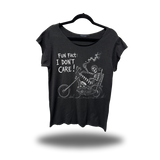 DON'T CARE ROAD RASH MENS MUSCLE SCOOP NECK BLACK TEE