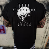 STAY DIFFERENT ROAD RASH MUSCLE BLACK TEE