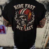 DIE LAST ROAD RASH MUSCLE BLACK TEE