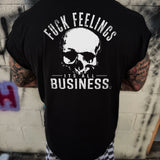 ALL BUSINESS ROAD RASH MUSCLE BLACK TEE