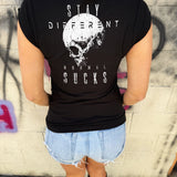STAY DIFFERENT ROAD RASH MUSCLE BLACK TEE