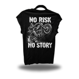 NO RISK ROAD RASH MUSCLE BLACK TEE