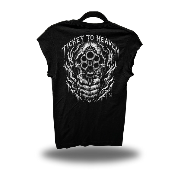 TICKET ROAD RASH MUSCLE BLACK TEE