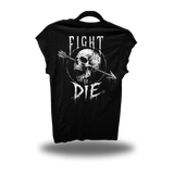 FIGHT OR DIE ROAD RASH MUSCLE BLACK TEE