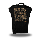 HEAVY LIFT DISTRESSED MUSCLE BLACK TEE