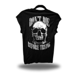 DON'T DIE ROAD RASH MUSCLE BLACK TEE