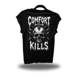 COMFORT DESTROYER ROAD RASH MUSCLE BLACK TEE