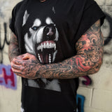 HUSKY GRILLZ ROAD RASH MUSCLE BLACK TEE