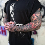 FAFO JASON ROAD RASH MUSCLE BLACK TEE