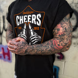 CHEERS ROAD RASH MUSCLE BLACK TEE