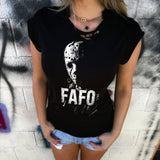 FAFO JASON ROAD RASH MUSCLE BLACK TEE